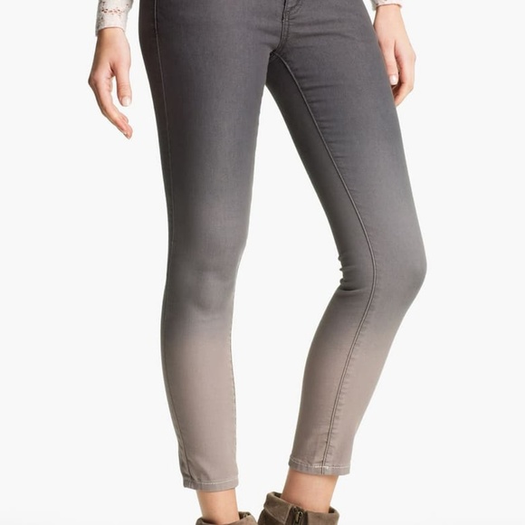Free People Denim - Free People Grey Ombre Skinny Jeans Size 28